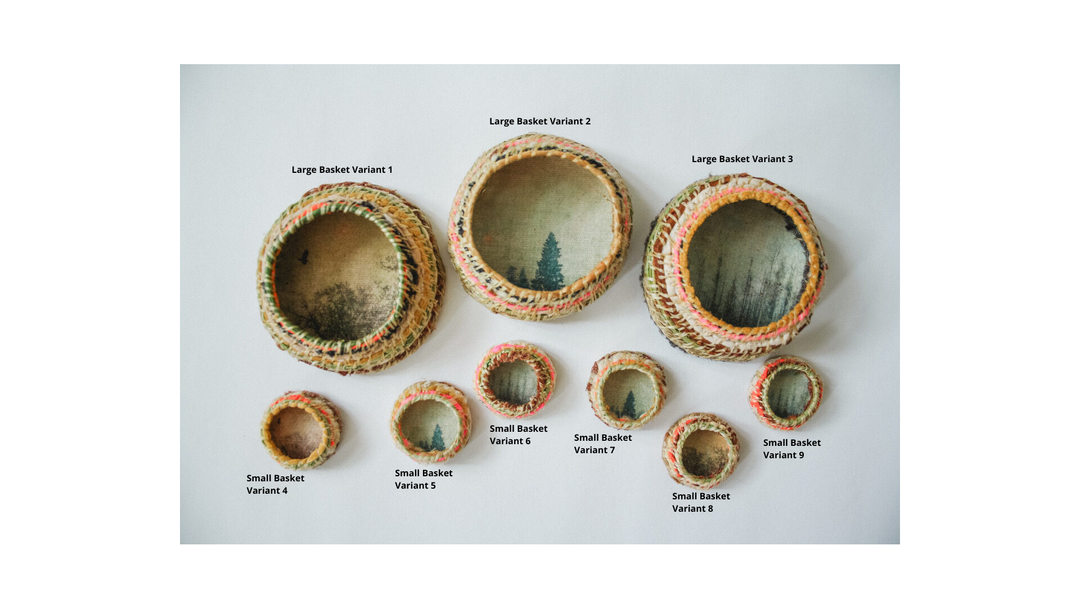 Innovative Threads: Wildfire Forest Baskets - Small