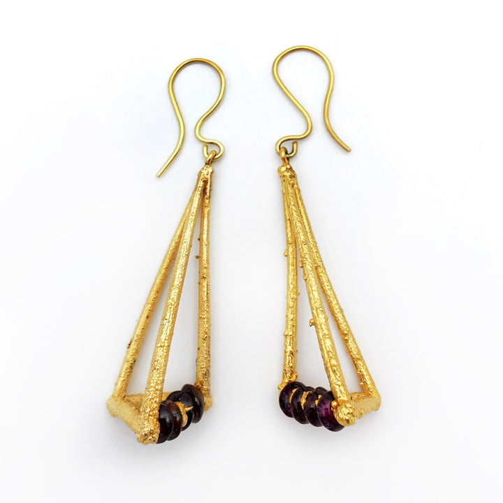 Triangle Earrings, Cage Series