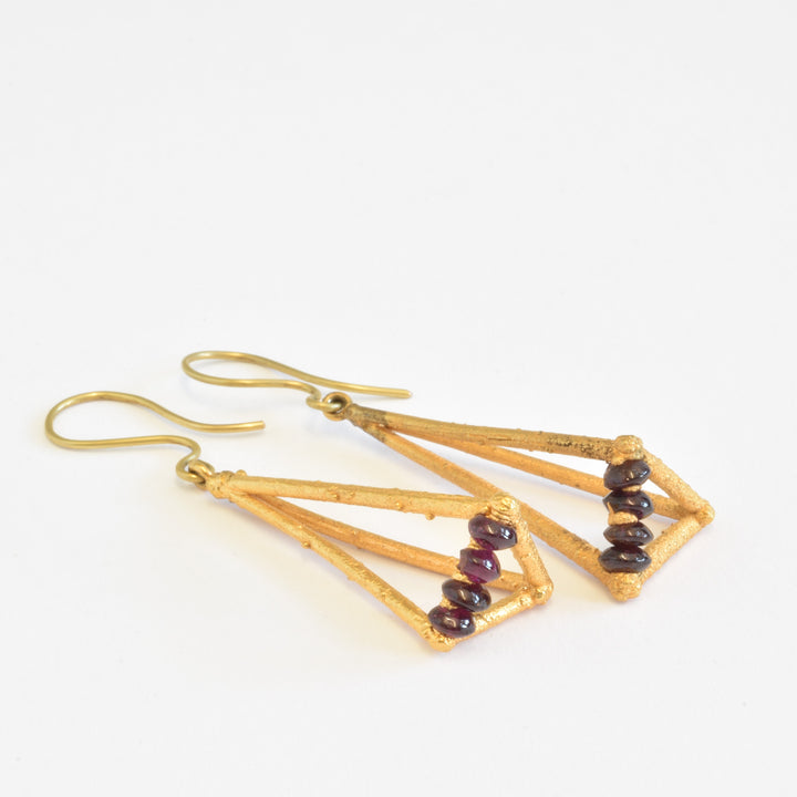 Triangle Earrings, Cage Series