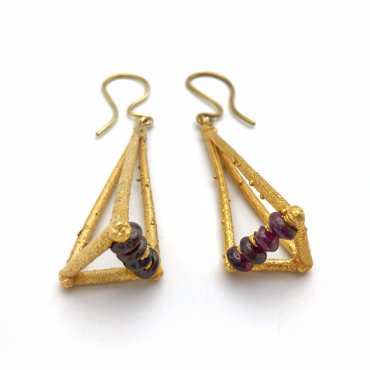 Triangle Earrings, Cage Series