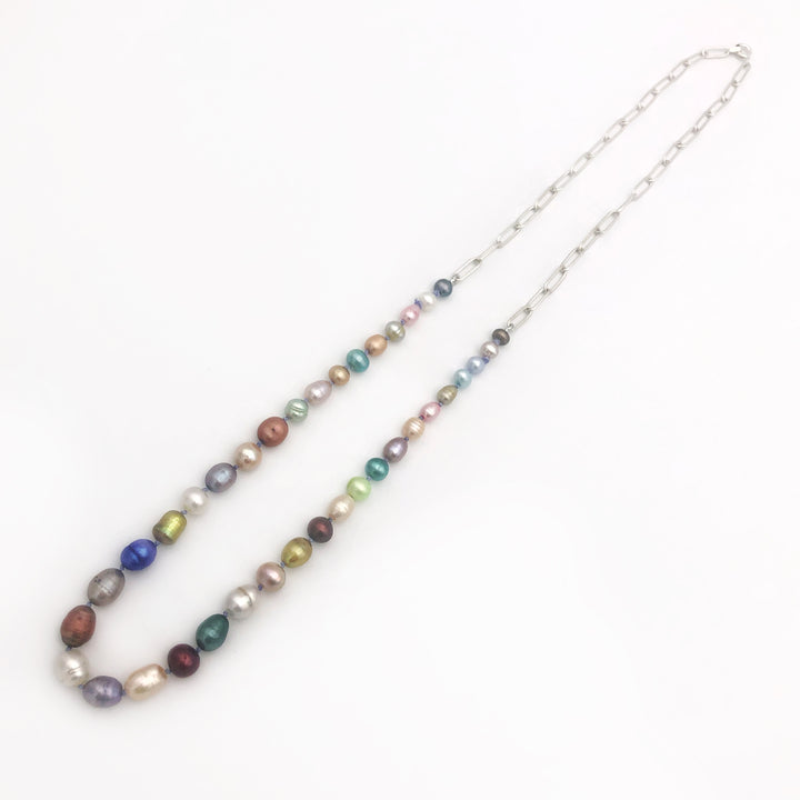 Rainbow Pearl Necklace