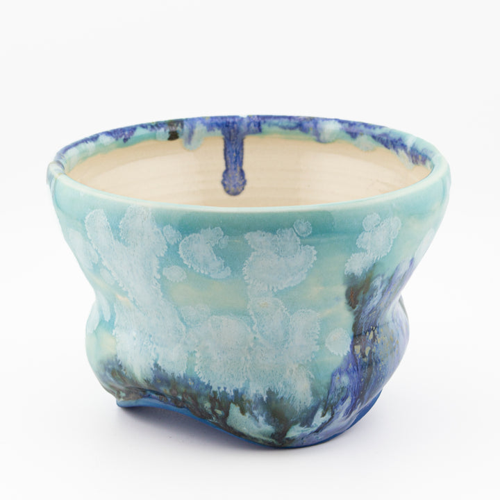 Bowl, Sml, Blue-Bottom, Blue