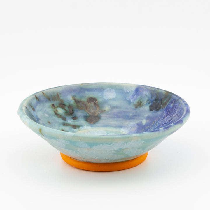 TrinketDish,Orange-Bottm, Blue