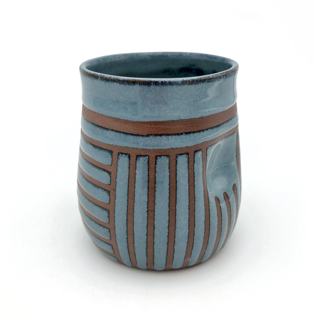 Blue Stripe Cups