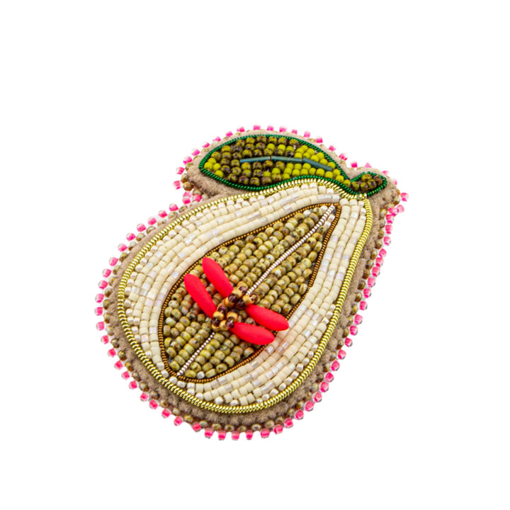 Beaded Pear Pin