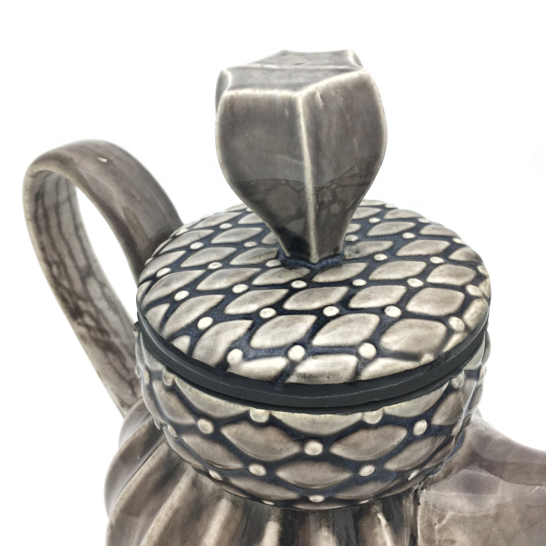 Grey Fluted Teapot