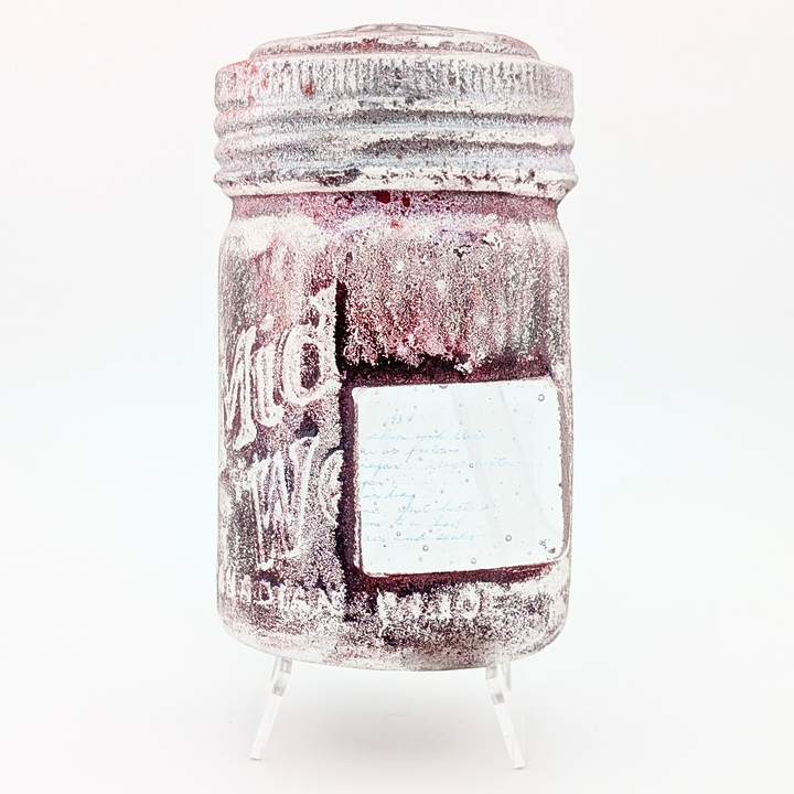 Glass Recipe Jar Sculpture