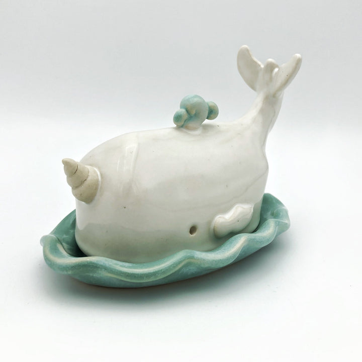 Narwhal Ceramic Butter Dish