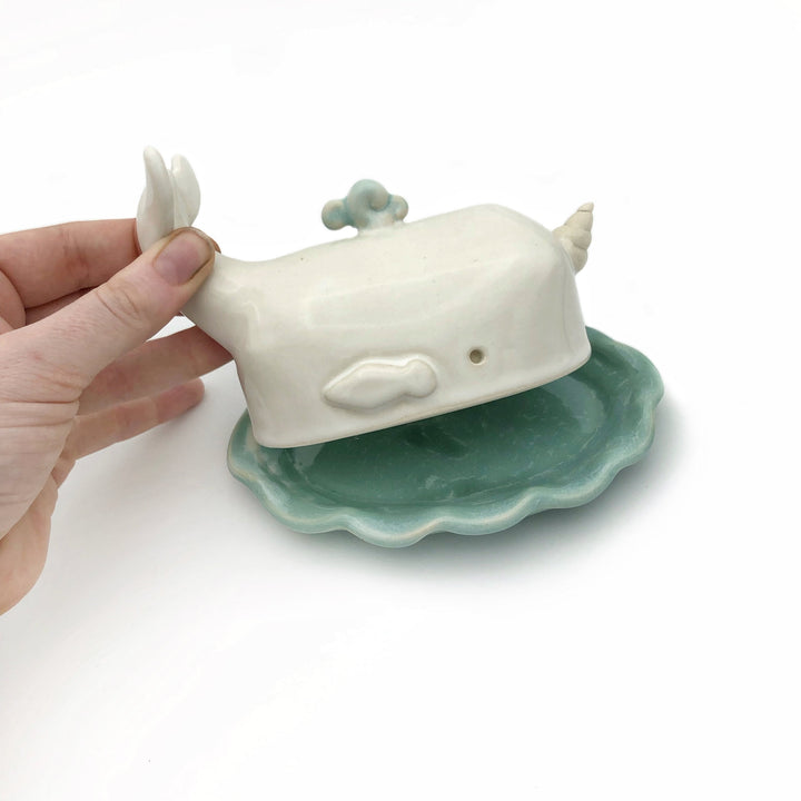 Narwhal Ceramic Butter Dish