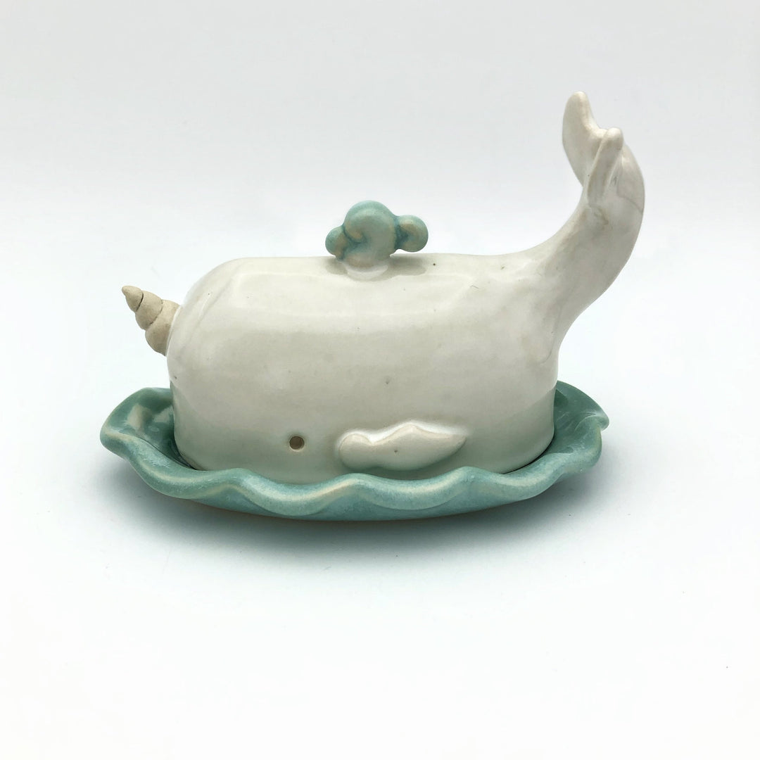 Narwhal Ceramic Butter Dish