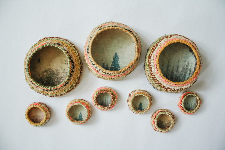 Innovative Threads: Wildfire Forest Baskets - Small