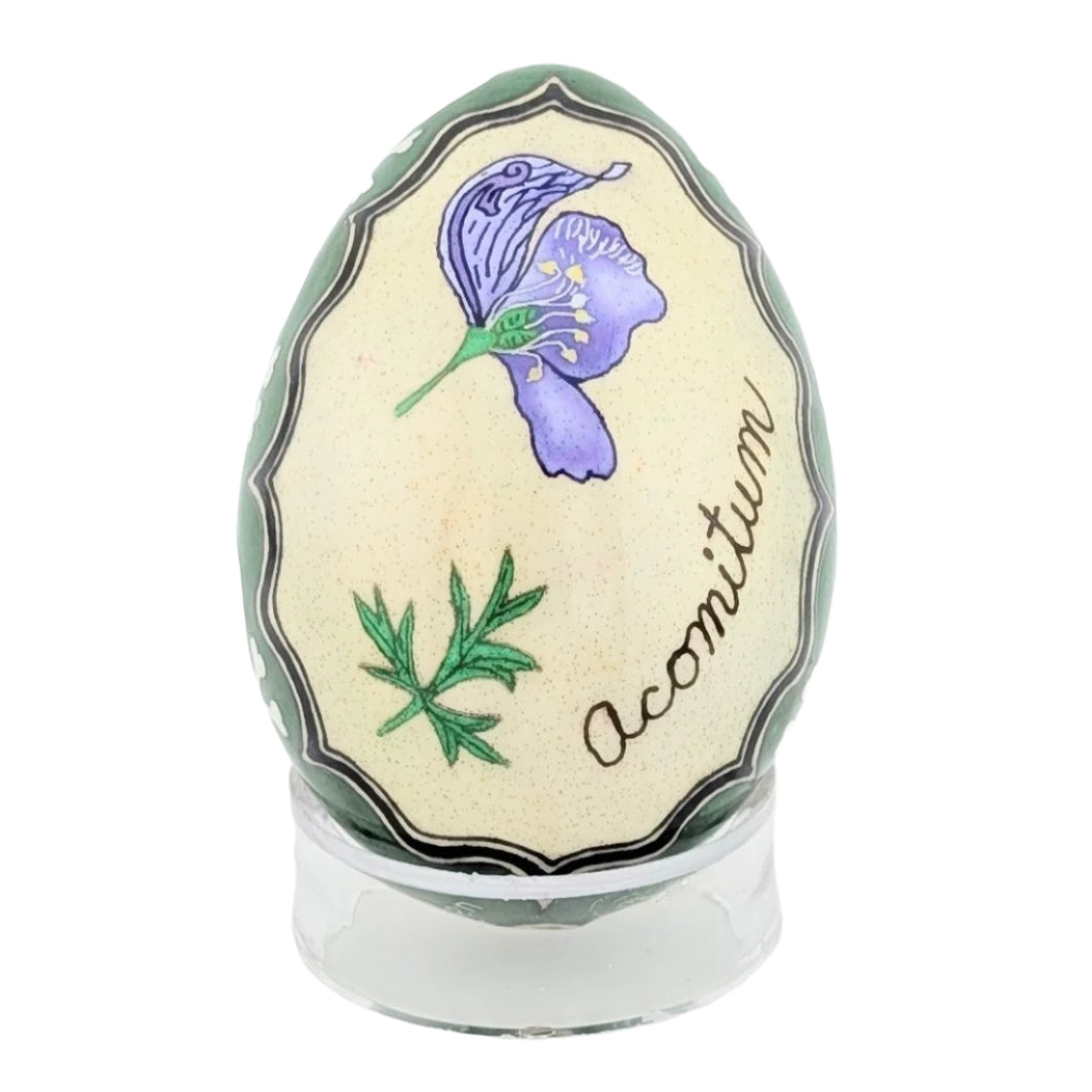 Contemporary Pysanky: Poison Garden - Monkshood