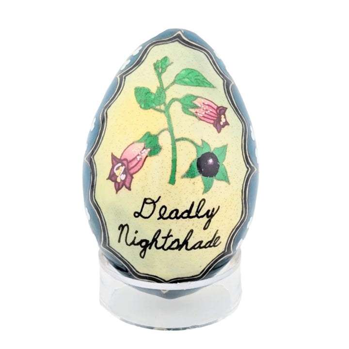 Contemporary Pysanky: Poison Garden - Deadly Nightshade