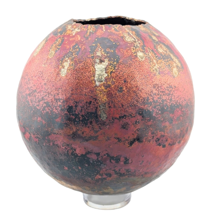 Vessel #142 - Distressed Copper in Red